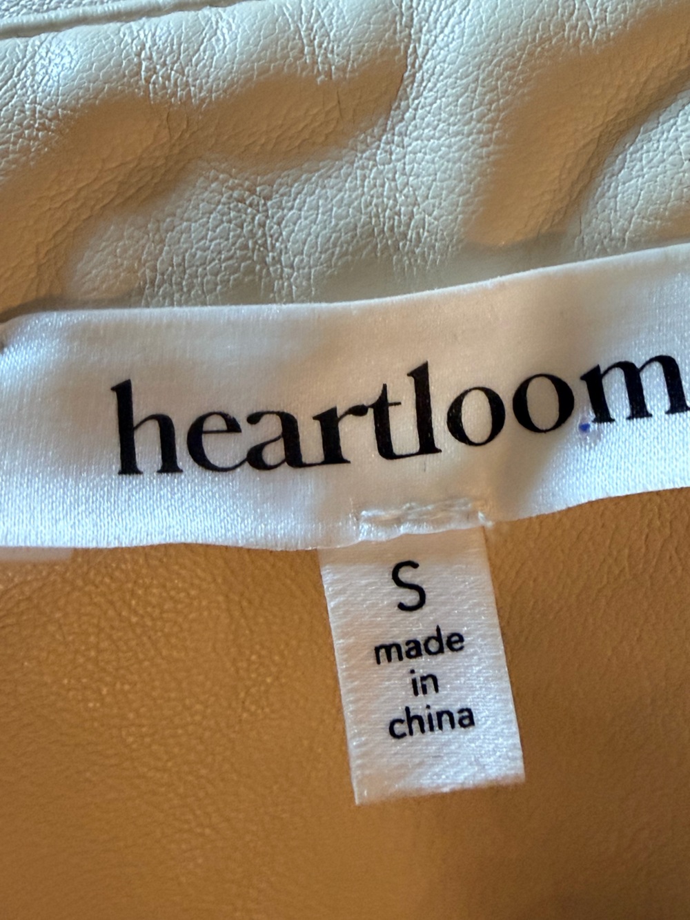 Heartloom Tai Faux Leather Cream Button-Front Long Sleeve Shirt Dress - Picture 11 of 11